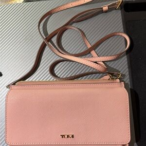 TUMI Pink Crossbody Wallet